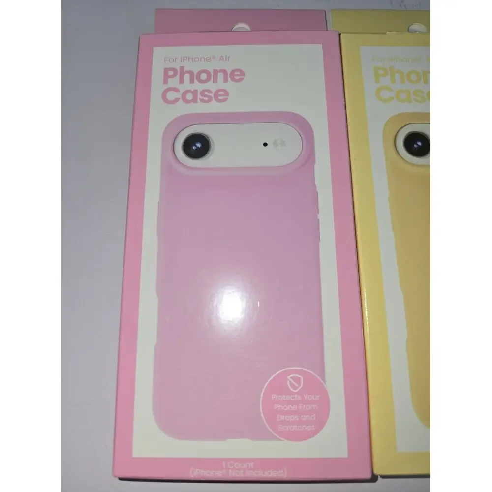 2-Pack Slim TPU Phone Case for iPhone Air Yell Pink Wireless Charging Compatible